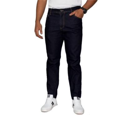 Imagem de Calça Jeans Masculina Tradicional Reta - Almix, 42, Escuro