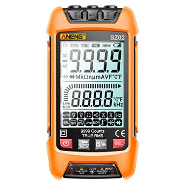 Imagem de SZ02 Smart Digital Multimeter Auto Range 9999 Counts NCV Universal Meter Handheld Multifunctional Tester Voltímetro Amperímetro com Retroiluminação Lanterna AC/DC Tensão e Resistência a
