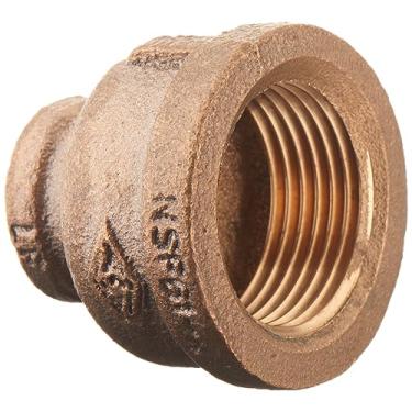 Imagem de USA SEALING ZUSA-PF-10319 Acessórios de tubulação classe 125 de latão, acoplamento redutor reto, tamanho de tubo de 3/10.2 cm x 1/10.2 cm, tipo de rosca BSPT, fêmea BSPT de 3/10.2 cm, fêmea BSPT de