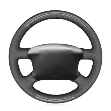 Imagem de MEWANT Capa de volante de carro de fibra de carbono + couro PU costurada à mão para Volkswagen Golf 4 1997-2004/Passat B5 1997-2005/Passat Variant 1997-2004/Bora 1998-2001/ T4/T5