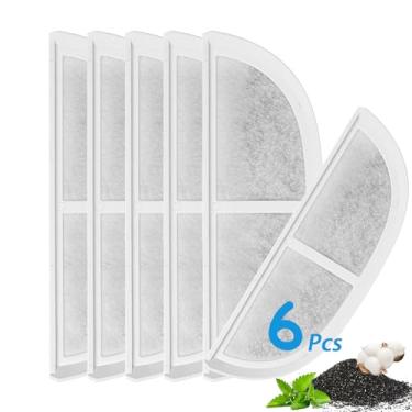 Imagem de Pacote com 10 substituições de filtro de fonte de água para animais de estimação compatíveis com a fonte de água Eufy Pet, fornecendo um sistema de filtragem tripla para garantir mais fresco e puro