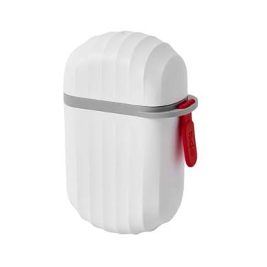 Imagem de Saboneteira Para Viagem Com Estojo Dupla Drenagem Encaixe Firme Compacta À Prova De Vazamento (Branca)