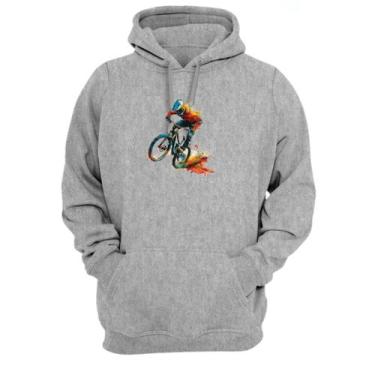 Imagem de Blusa Moletom Infantil Canguru Abrido De Frio Bike Esporte Radical - D