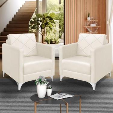 Imagem de kit 2 Poltrona Helena Decorativa Clinica e recepção tecido suede - me,