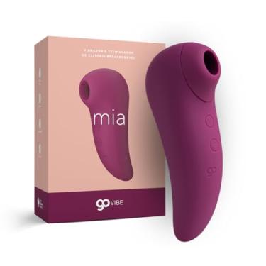 Imagem de Go Vibe Mia Sugador Clitóris e Vibrador 12,3cm 7 Intensidades 2 Motores em Silicone Recarregável A Sós