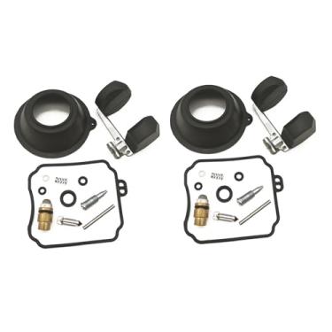Imagem de Kit de reparo de carburador flutuante e junta de agulha flutuante de diafragma a vácuo para YAMAHA XV250 Virago XVS650 V-STAR XV XVS 250 650 (2 conjuntos)