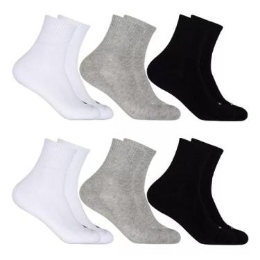 Imagem de Kit 6 Pares Meias Cano Médio Alto Sport Atoalhada Atacado - Hoahi, Sor