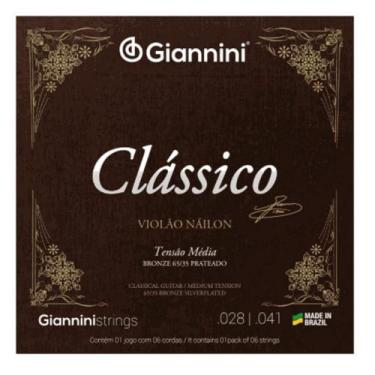 Imagem de Encordoamento Náilon Clássico Tensão Média GENWPM - GIANNINI.
