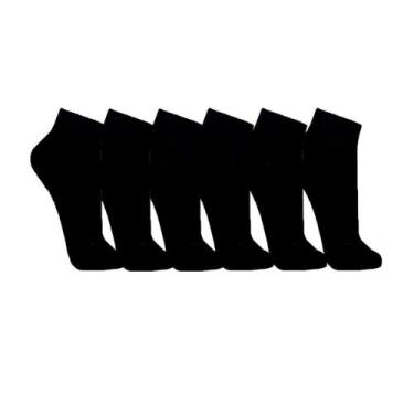 Imagem de Kit 6 Pares de Meias Pretas Trifil T08720 Cano Médio, Sortida, P (31/3