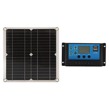 Imagem de Kit de Painel Solar de RV - Bateria Monocristalina de 12W, Módulo de Regulamentação de Tensão Adaptativa, Controlador de Carga Inteligente (10a)