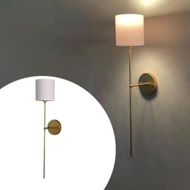 Imagem de Arandela De Parede Industrial Sem Interruptor Com Cupula Bege, Branco 