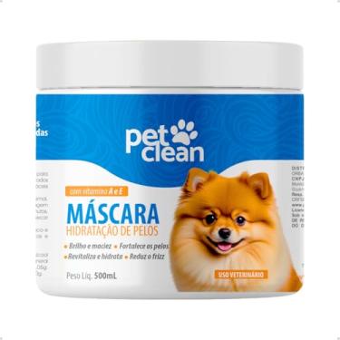 Imagem de Máscara de Hidratação Soft Line Pet Clean para Pelos Ressecados Longos Revitalizante com Silicone Filtro Solar Proteção Térmica Cachorro e Gato 500g