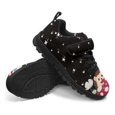 Imagem de GOSTONG Tênis infantil para meninos e meninas, respirável, esportivo, leve, antiderrapante, tênis escolar tamanho 11-15, Hedgecup, 15 Little Kid