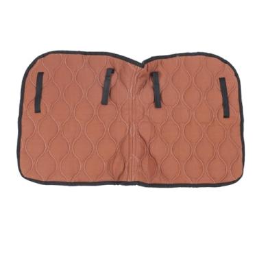 Imagem de Almofada de Sela Respirável, Espessada Almofada de Sela a Cavalo Inglesa Correção de Correção de Adestramento Sela Com Bolsos de Espuma de Memória para Passeios a Cavalo (Café e