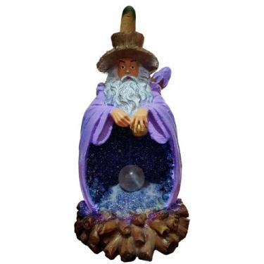 Imagem de Incensário Porta Incenso Cascata Mago Merlin Resina - Althea Arte Deco