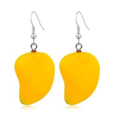 Imagem de QUSIJIA 2 pares de brincos 3D de morango vermelho para mulheres, criativos, engraçados, realistas, brincos de orelha vermelha para mulheres, trumpet, Acrílico, Sem pedra preciosa