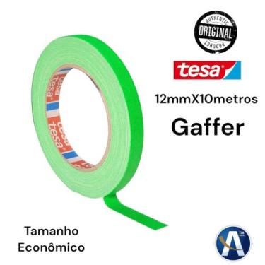Imagem de Fita Tecido Gaffer Tape Tesa 12mmX10m Verde Fluorescente