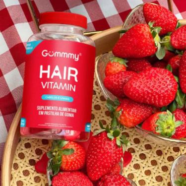 Imagem de Gummy Hair Vitamin Cabelos e Unhas Morango - 60 unidades - 7896321026637