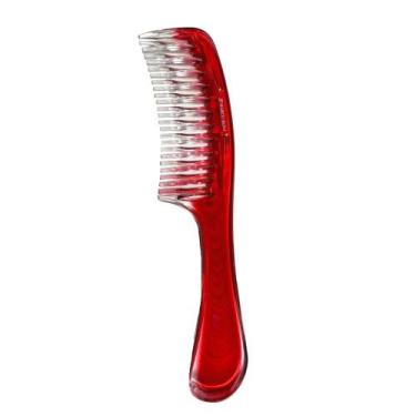 Imagem de Pente De Plástico Colors Com Dentes Entrelaçados Marco Boni, Vermelho