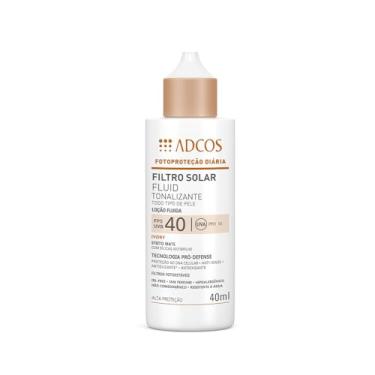 Imagem de ADCOS Protetor Solar Fluid Tonalizante FPS 40 - Alta Proteção Nude - 40ml