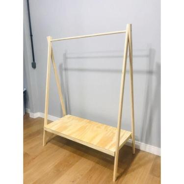 Imagem de Arara De Roupas Madeira Móveis Rústicos Lennon