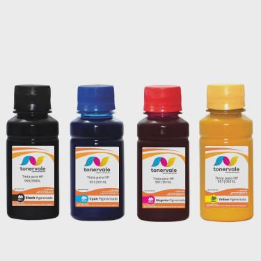 Imagem de Kit 4 Tinta Recarga Tankfull Para hp 950 Black 951 Color - Impressoras hp 8100 8610 8620 251DW 8600W de 100ml