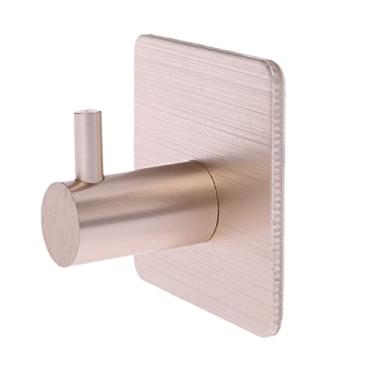 Imagem de ifgswopq Cabide gancho de aço inoxidável autoadesivo parede cabide porta-chaves rack toalha ganchos cabideiro cabide ganchos pendurar acessórios de banheiro cabide montado na parede (cor: A) (B)