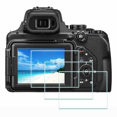 Imagem de ULBTER Protetor de tela para câmera Nikon COOLPIX P1100, vidro temperado de dureza 9H de 0,3 mm, antiarranhões, bolhas e poeira [pacote com 3]