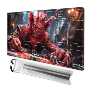 Imagem de MTG Playmat 24” x 14”, TCG Unique Art Playmat with Zones, Fits MTG Foundations, Poké, TCG, Yu-Gi-Oh!, Lorcana & Middle Earth Card Mat, Ultra Pro Quality, Free Storage Bag (Comedic Genius Zone)