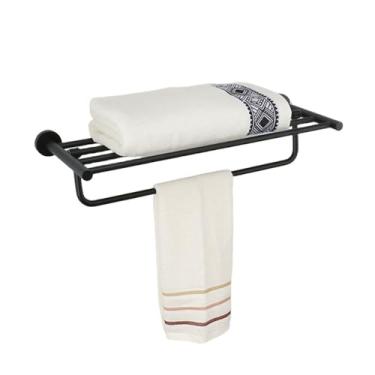 Imagem de Acessórios de banheiro de aço inoxidável, toalheiro preto fosco, suporte de papel higiênico, gancho de barra de toalha, conjunto de ferragens de vaso sanitário, suporte de papel (rack de cordel)
