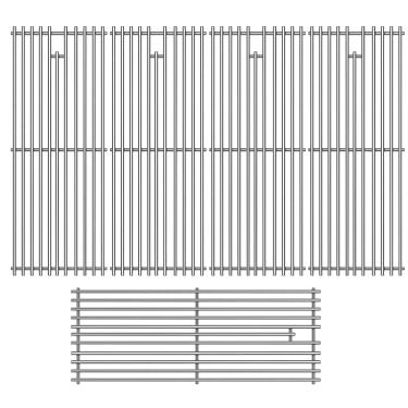 Imagem de Boloda Grelhas de cozinha para peças de substituição Bull Grill, pacote com 5 grelhas para Bull 57569, Bull 57568, para grelhas Brahma Lion Premium de 101 cm L90000 90000 Grelhas de grelha