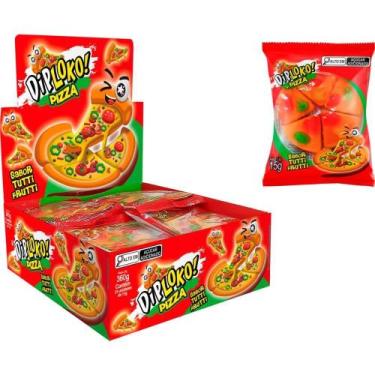Imagem de Doce Pizza de Gelatina Sabor TUTTI-FRUTTI Display com 24 Unidades - Da