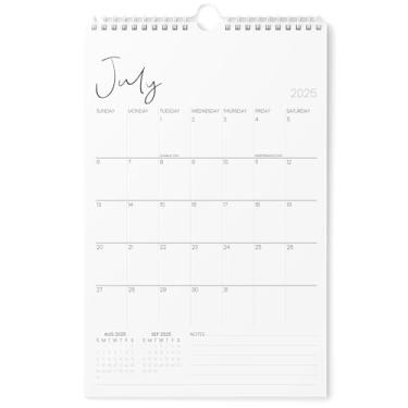 Imagem de Karto Calendário de parede 2025-2026 - vertical 28 x 43 cm de julho de 2025 a dezembro de 2026 - Aumente sua produtividade e planejamento fácil com o calendário mensal estético - Cursivo