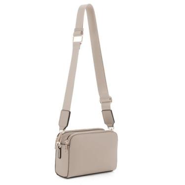 Imagem de Bolsa tiracolo EVVE com zíper triplo, câmera pequena, material vegano 