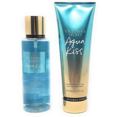 Imagem de Kit Victoria's Secret Aqua Kiss hidratante + Body Splash  Mais vendido