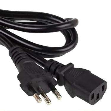 Imagem de Cabo de Força 3 Pinos Tripolar Universal 1,5m para PC, Monitor, Fonte, Impressora, TV – Bivolt – Padrão Novo Inmetro