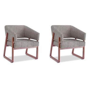 Imagem de Conjunto com 2 Poltronas Air Cimento - Mobly