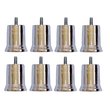 Imagem de Kit 8 Pés Para Cama Box Sofá Móveis 6cm Lis Cromado