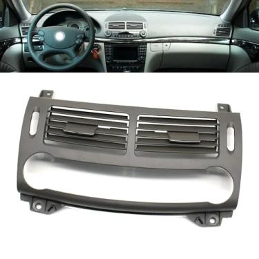 Imagem de Goodithy Tampa Da Saída De Ar Do Console Central, Painel Condicionado, Grade Acabamento Substituição Para Mercedes Benz Classe E W211 E200 E230 E260 E280 E300 2003-2008 (Cinza Escuro)