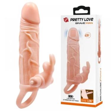 Imagem de Capa Peniana Com Alça E Estimulador Coelho Brinquedo Erótico Extensor Peniano Realista