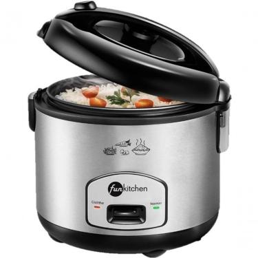 Imagem de Panela Eletrica De Arroz Fun Kitchen Faz 6 Xicaras 500w 220V Inox