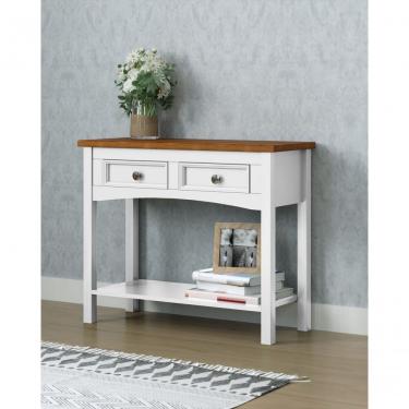 Imagem de Mesa Aparador 2 Gavetas 1 Prateleira Veneza Branco