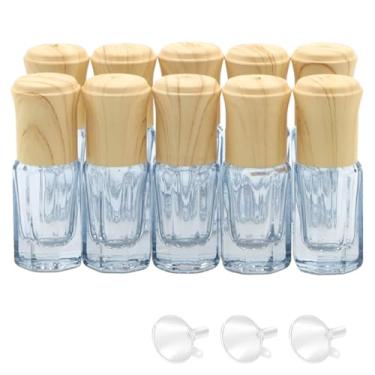 Imagem de Newzoll 10 frascos de rolo de óleo essencial, 3 ml, frascos de vidro azul escuro, frascos de perfume, frascos de rolo, frascos de frasco de óleo com funil e abridor