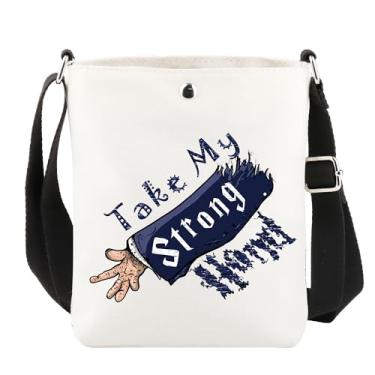 Imagem de TOBGBE Bolsa tiracolo inspirada em filmes assustadores, Take My Strong H, bolsa mensageiro, presente para fãs, Take My Strong H Cb, Tendência