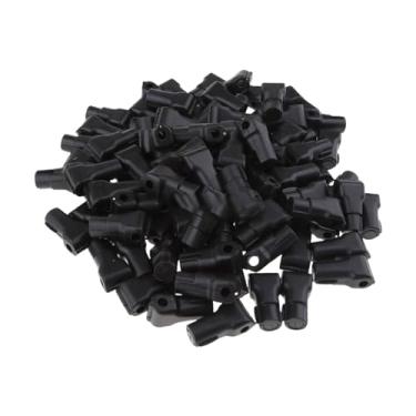 Imagem de Milageto 100 peças de trava de gancho de fixação, previne roubo de equipamentos de varredura, trava de segurança, gancho de exibição para shoppings, Preto