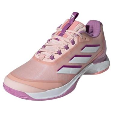 Imagem de adidas Avacourt 2 Tênis feminino, Rosa arenoso/branco nuvem/roxo explosão, 37