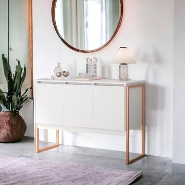 Imagem de Buffet Classico Com 3 Portas Veneza Branco Cobre