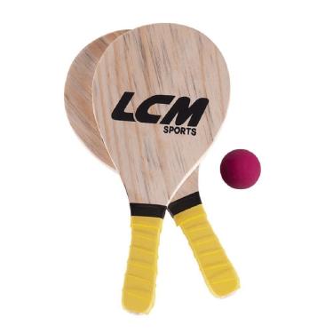 Imagem de Kit Frescobol LCM Com 2 Raquetes e 1 Bola