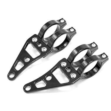 Imagem de CIADAZ 2 peças de montagem de farol de motocicleta, suporte de montagem de farol, braçadeiras de suporte de lâmpada de cabeça 39-41mm/1.5-1.6in para motocicleta