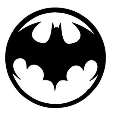 Imagem de mandala Batmam quadro decorativo MDF pto c/ fita dupla face decoração 